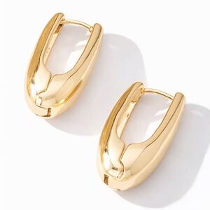 New! Bloom Social Gold Tear Drop Huggie Earrings (3005) NWOT